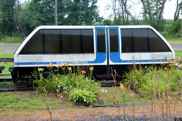 People mover cars from Bradley International Airport at Connecticut Trolley Museum. East Windsor, CT.
