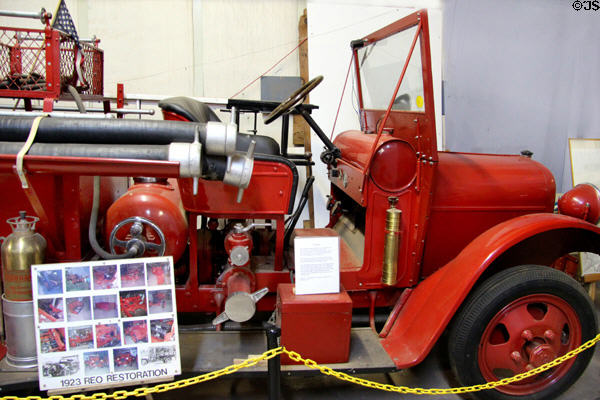 Reo fire pumper engine (1923) at Connecticut Fire Museum. East Windsor, CT.