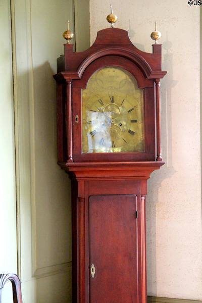Tall clock by Daniel Burnap of East Windsor, CT at Silas Deane House. Wethersfield, CT.