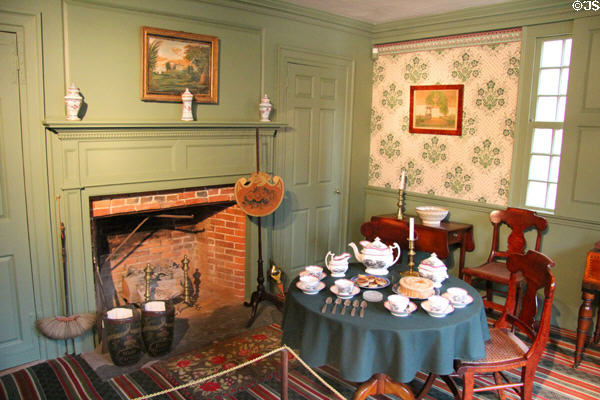 Northern parlor at Isaac Stevens House. Wethersfield, CT.