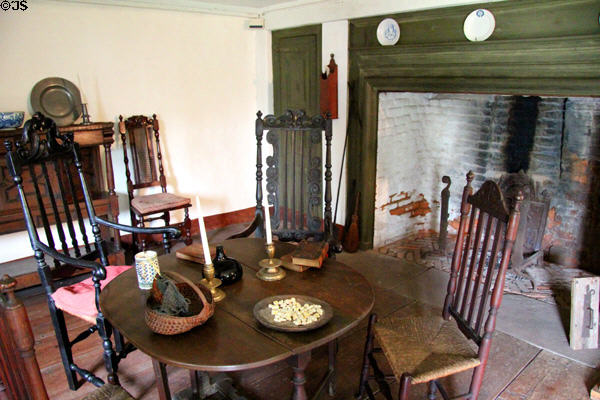 Parlor of Buttolph-Williams House. Wethersfield, CT.