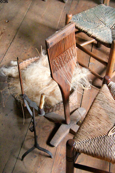 Flax comb at Buttolph-Williams House. Wethersfield, CT.