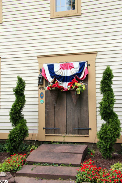 Front door of heritage house (1747) (538 Main St.). Wethersfield, CT.