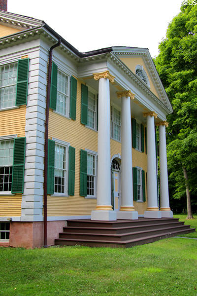 Portico of Florence Griswold Museum. Old Lyme, CT.