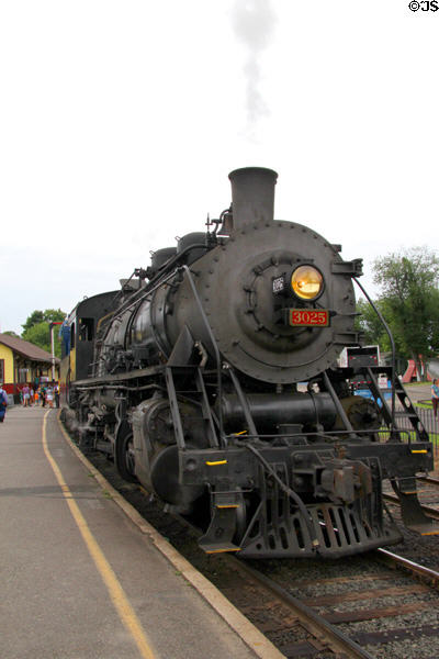 Steam locomotive 3025 (1989) made in China at Essex Steam Train. Essex, CT.