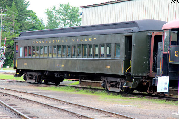 Connecticut Valley passenger coach 1000 (1924) by Bethlehem at Essex Steam Train. Essex, CT.