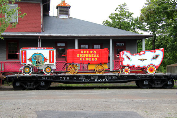 Circus train at Essex Steam Train. Essex, CT.