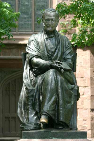 Statue of Theodore Dwight Woolsey, 10th Yale President. New Haven, CT.