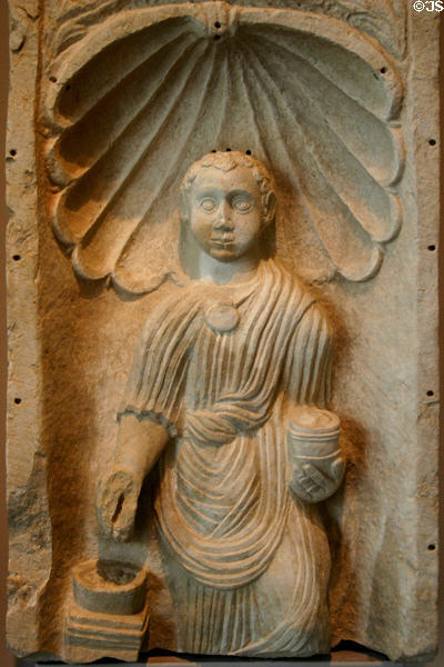 Limestone votive stele to Saturn from Roman Tunisia (3rdC CE) in Yale Art Gallery. New Haven, CT.