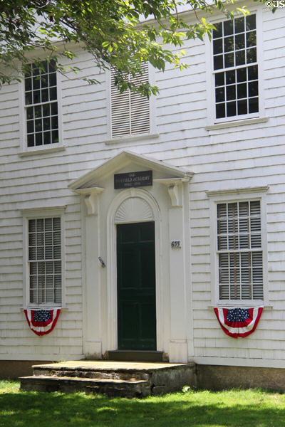 Classical facade of Fairfield Academy (1804). Fairfield, CT.