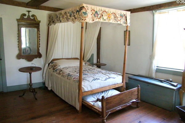 Trundle bed at Denison Homestead Museum. Stonington, CT.