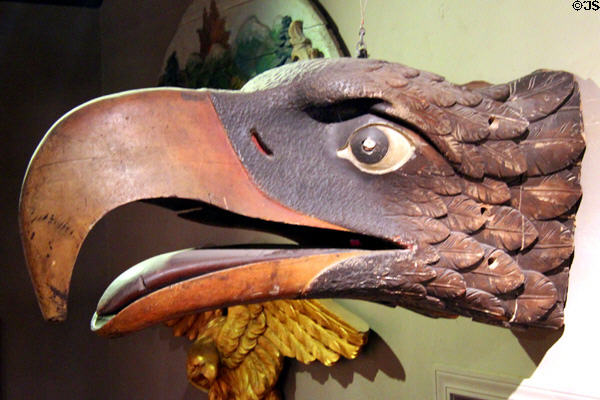 Eagle figurehead (1853) from Clippership Great Republic at Mystic Seaport art museum. Mystic, CT.