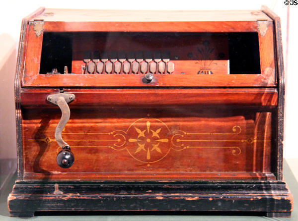 Portable Concert Roller Organ (c1890) made by G.H.W. Bates & Co. at Mystic Seaport. Mystic, CT.