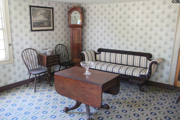 Parlor in Buckingham-Hall House at Mystic Seaport. Mystic, CT.