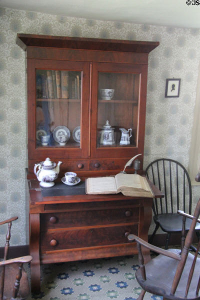 Desk in Buckingham-Hall House at Mystic Seaport. Mystic, CT.