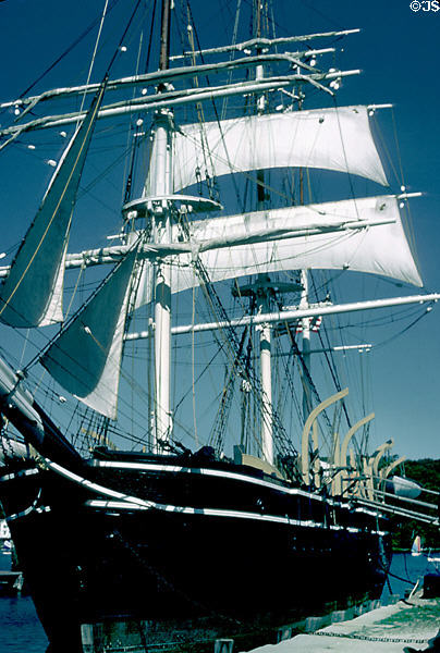 Charles W. Morgan (1841) last surviving wooden whaleship in America at Mystic Seaport. Mystic, CT.