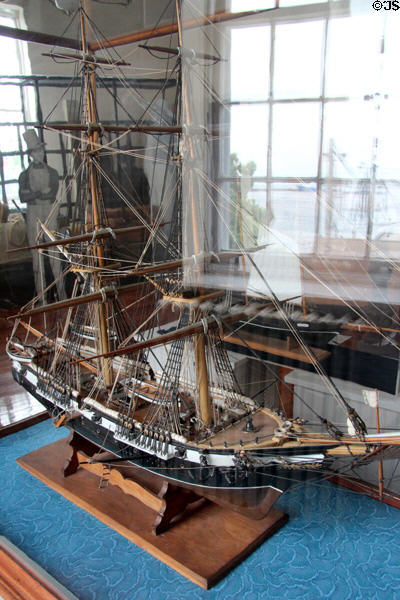 Model of American Revenue Cutter Washington which intercepted slave-ship Amistad (1839) at New London Maritime Museum. New London, CT.