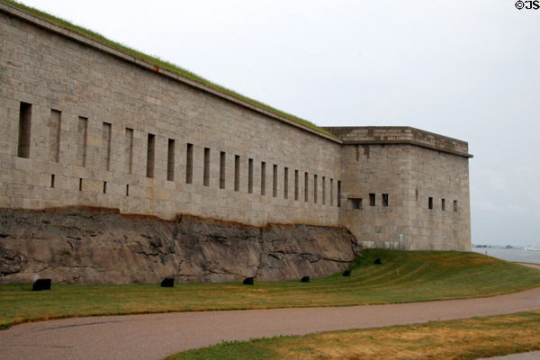 Walls of Fort Trumbull (1838-52) now a State Park. New London, CT.