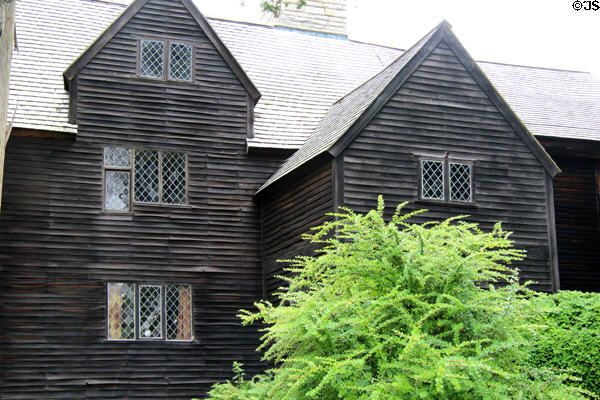 Wooden gables of Joshua Hempstead House. New London, CT.
