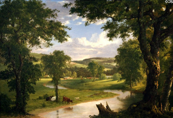 New England Landscape (19thC) by Frederic Edwin Church at Lyman Allyn Art Museum. New London, CT.