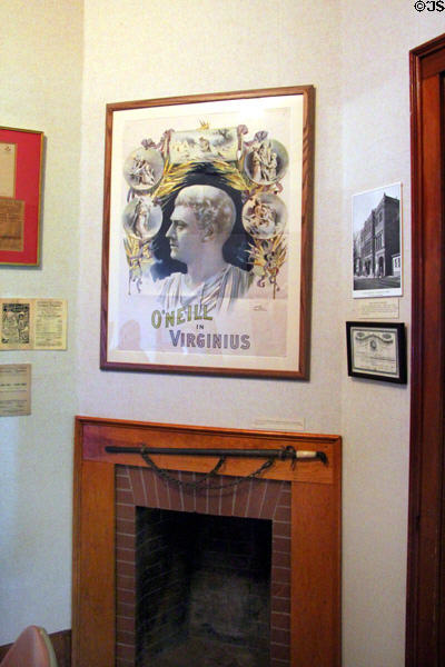 James O'Neill display at Monte Cristo Cottage. New London, CT.