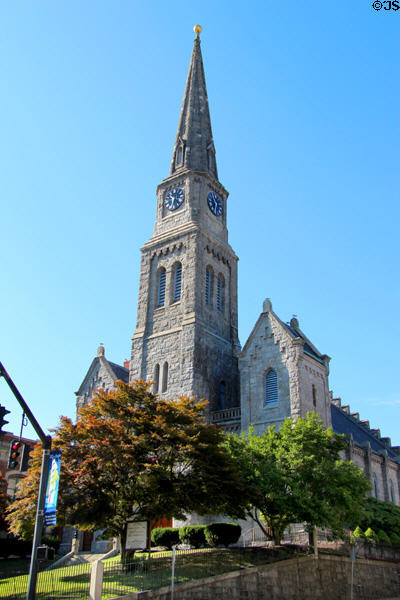 New London First Congregational Church (1850) (66 Union St.). New London, CT. Architect: Leopold Eidlitz.