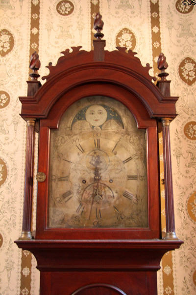 Tall clock at Shaw Mansion. New London, CT.