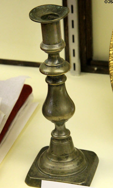 Candlestick (18thC) owned by William Dandridge, father of Martha Washington, at Monument House Museum. Groton, CT.