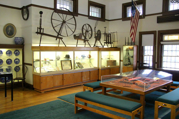 Displays at Monument House Museum. Groton, CT.