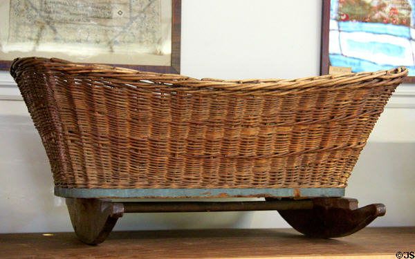 Basket cradle at Monument House Museum. Groton, CT.