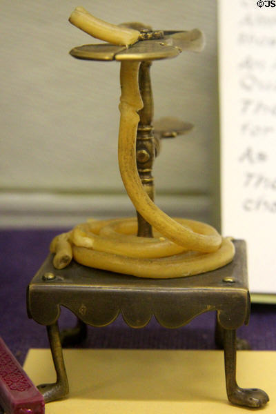 Wax jack (c1750) for sealing letters at Judson House. Stratford, CT.
