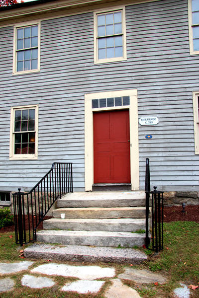 Entrance of Rider House (c1785) at Danbury Museum & Historical Society. Danbury, CT.