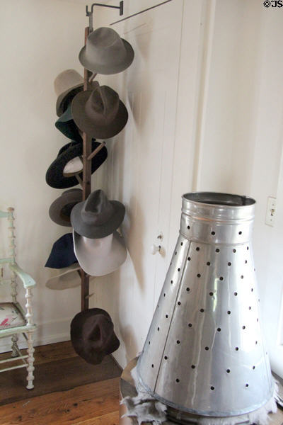 Form to steam felt & hat collection at Danbury Museum & Historical Society. Danbury, CT.