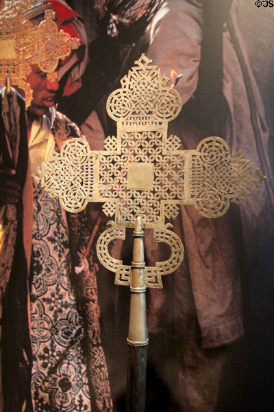 Ethiopian processional cross (19thC) at Yale University Art Gallery. New Haven, CT.