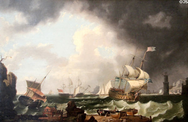 The Fishery painting (c1764) by Richard Wright at Yale Center for British Art. New Haven, CT.