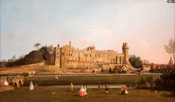 Warwick Castle painting (1748-9) by Canaletto at Yale Center for British Art. New Haven, CT.