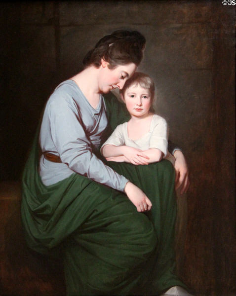 Ann Wilson with her Daughter, Sybil portrait (1776-7) by George Romney at Yale Center for British Art. New Haven, CT.