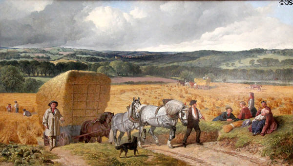 Harvest painting (1857) by John Frederick Herring at Yale Center for British Art. New Haven, CT.