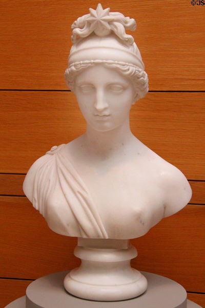 Marble bust of Aurora (1843-5) by John Gibson at Yale Center for British Art. New Haven, CT.