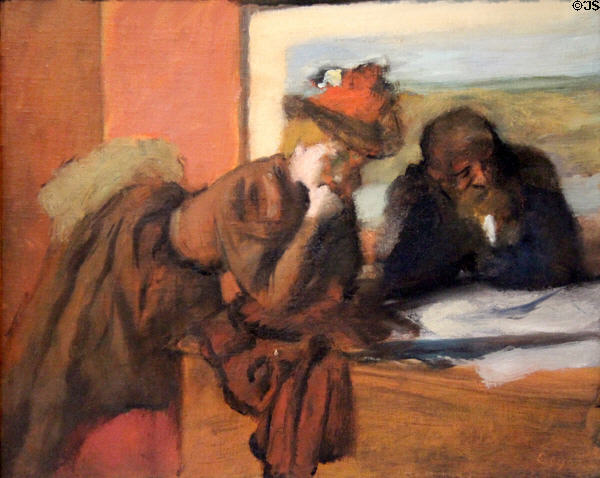 The Conversation painting (c1885-95) by Edgar Degas of France at Yale University Art Gallery. New Haven, CT.