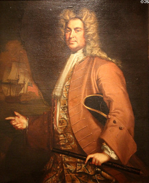 Commodore Edward Tyng portrait (c1745) by unknown at Yale University Art Gallery. New Haven, CT.