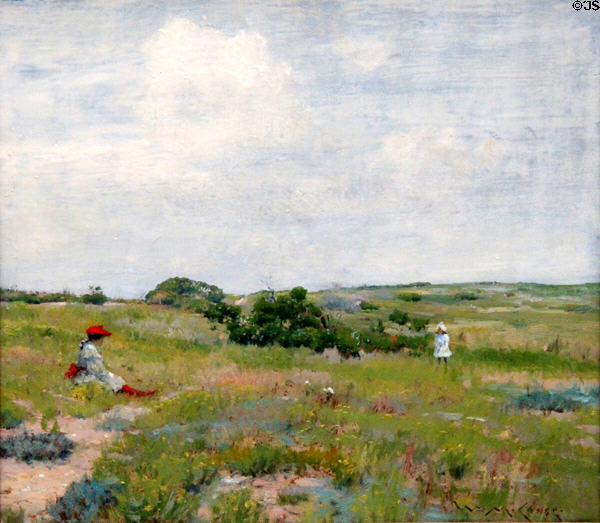 Shinnecock Hills painting (c1895) by William Merritt Chase at Yale University Art Gallery. New Haven, CT.