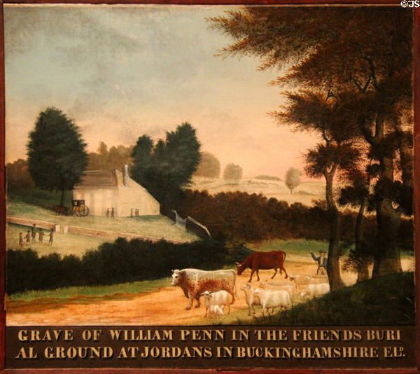 Grave of William Penn painting (1847) by Edward Hicks at Yale University Art Gallery. New Haven, CT.