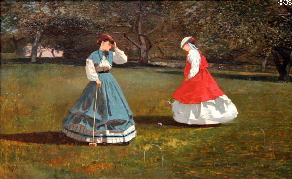 Game ofCroquet painting (1866) by Winslow Homer at Yale University Art Gallery. New Haven, CT.