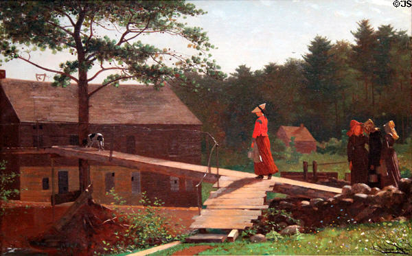 Old Mill (The Morning Bell) painting (1871) by Winslow Homer at Yale University Art Gallery. New Haven, CT.