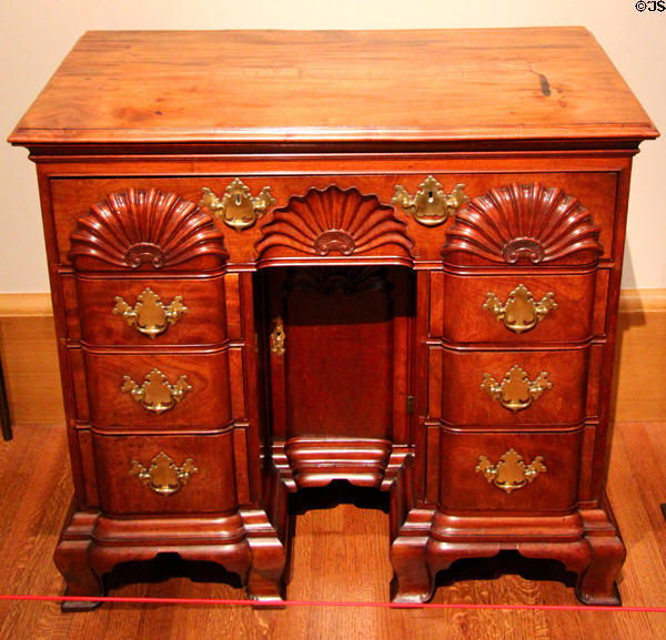 Bureau table (1785-90) attrib. to John Townsend from Newport, RI at Yale University Art Gallery. New Haven, CT.