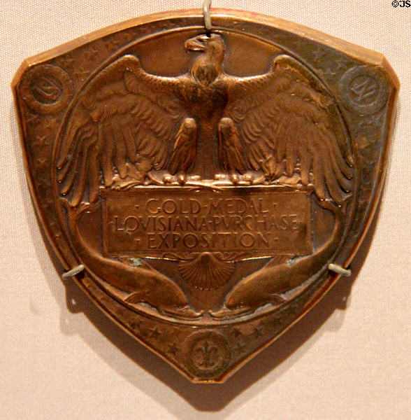Louisiana Purchase Exposition gold medal (1904) by Adolph Alexander Weinman of Philadelphia at Yale University Art Gallery. New Haven, CT.