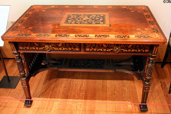 Center table (c1878) by Herter Brothers of New York at Yale University Art Gallery. New Haven, CT.