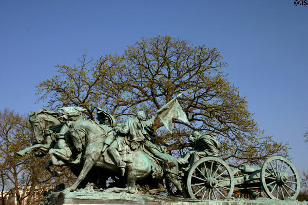 Charging canon caisson at Grant Memorial (1922) by sculptures Henry M. Schrady & Edmond R. Amateis. Washington, DC.