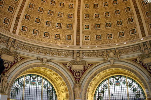 Frieze detail in great hall of Library of Congress. Washington, DC.